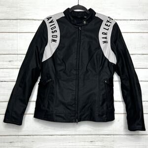 Harley-Davidson Imprint 120th Anniversary Riding Jacket Black Gray Women’s XL